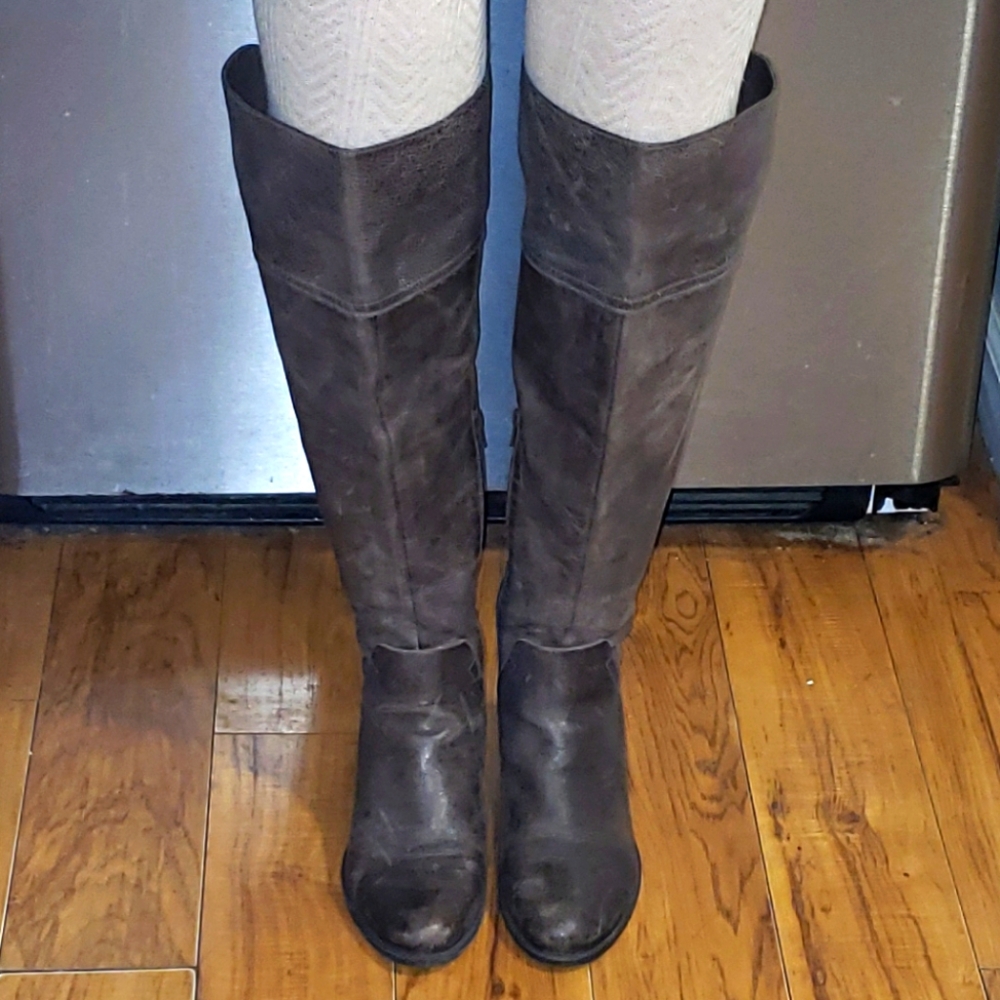 Vince Camuto Leather DIstressed  High Boots